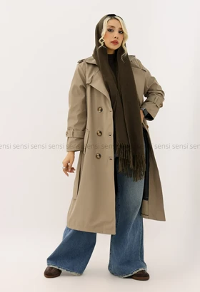 بارانی بلند6دکمه آستر دار@کد1004761