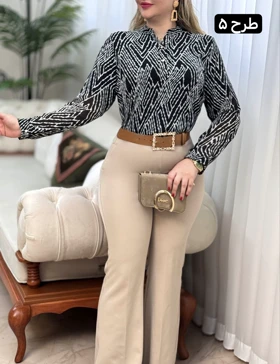 شومیز حریر جلو دکمه 2863