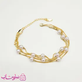دستبند دخترانه YSX مدل مرواریدی چندلاین