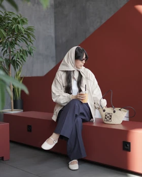 شلوار بگ تک‌رنگ لینن