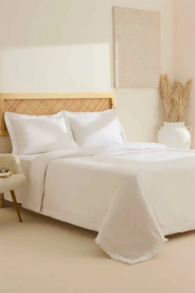 سرویس روتختی دو نفره Karaca Home مدل Helios پنبه‌ای - سفید