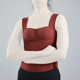 تاپ کاپ‌دار ورزشی زنانه مدل 6030 زرشکی