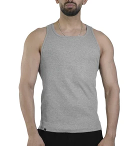 رکابی تنک تاپ کبریتی مردانه جیم شارک مدل B2A7A طوسی روشن