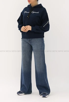 هودی باکسی فونت بغل زیپ کد1005147