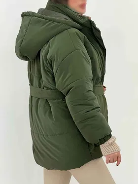 کاپشن کلاهدار دو جیب