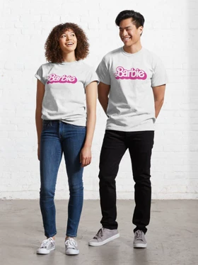 تیشرت لانگ دخترانه Barbie تیشرت لانگ دخترانه باربی طرح White Pink Logo