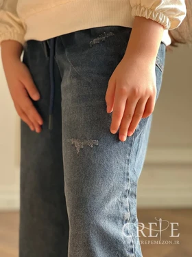 شلوار بگ زاپ‌دار دمپا ریش