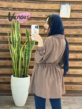مانتو اطلسی کمرگت