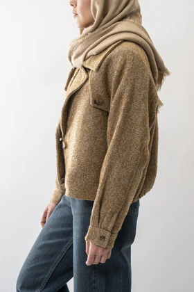 کت یقه برگردان گتردار زنانه