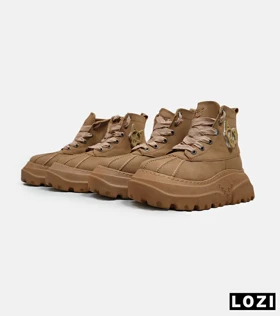 کفش کتانی ساق‌دار قهوه ای Naked Wolfe