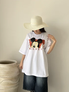 تیشرت لانگ میکی موس هیمه استایلیش