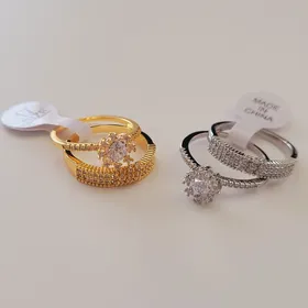 ست حلقه و پشت حلقه جواهری مدل خورشید