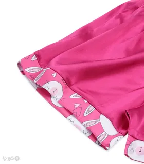 ست شورتک و تاپ بندی و اسکرانچی ساتن anamax آنامکث کد 024 طرح خرگوش