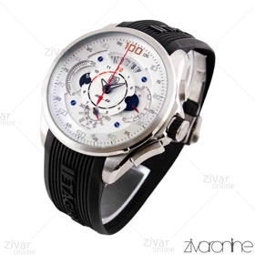 ساعت تگ هویر مرسدس بنز مردانه قاب سیلور صفحه سفید 103228