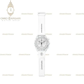 ساعت مچی امگا سواچ بند رابر ماموریت به ماه Omega x Swatch Mision to the moon Rubber