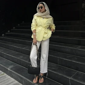 کت لینن لیمویی