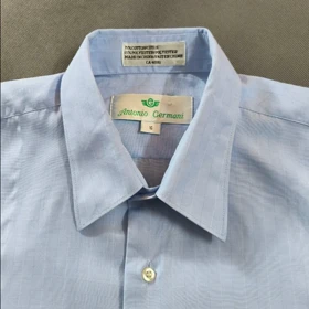🧡 SIZE XL-L پیراهن نخی آستین کوتاه اورجینال برند ANTONIO GERMANI به سفارش کانادا مدل CLASSIC FIT
