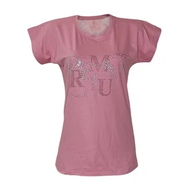 تیشرت زنانه ویسکوز نگین‌دار پشت گیپوری