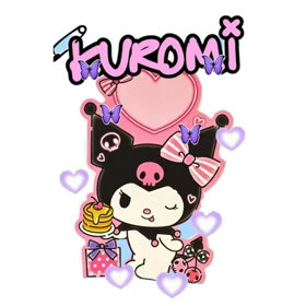 استیکر پارچه و لباس پاد آفرین مدل کارتونی کورومی kuromi کد 376