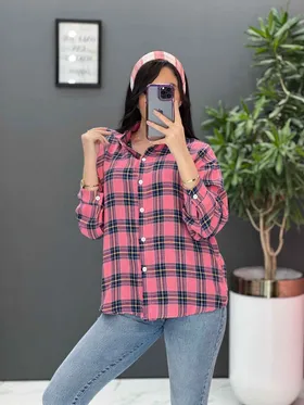شومیز چهارخونه نخی