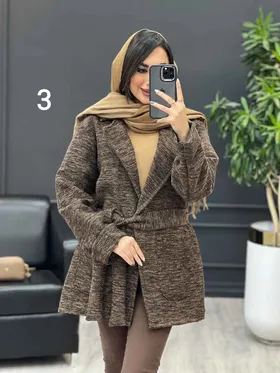 پالتو طرح دار دو جیب