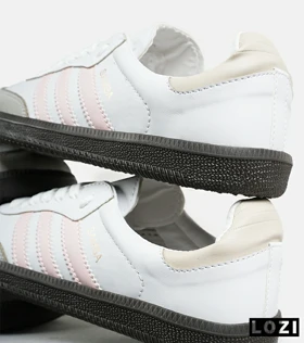 کفش کتانی مردانه و زنانه سفید صورتی ADIDAS Samba