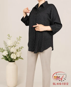 شومیز طرح پلیسه نگین پراکنده(SL-4-6-1512)
