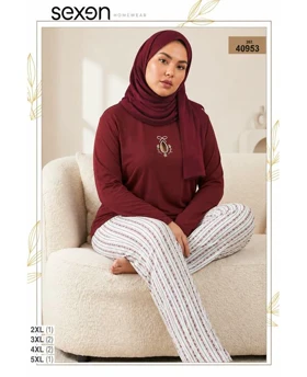بلوز و شلوار بیگ سایز زنانه sexen کد 40953