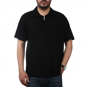 پولوشرت آستین کوتاه نیم زیپ مردانه تن کوک مدل 151452