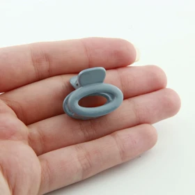 کلیپس دخترانه بیضی (خاکستری)