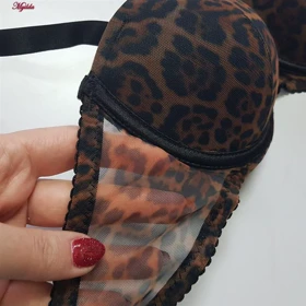 ست شورت و سوتین زنانه شارمین مدل جکدار فنردار پلنگی کد 5457-1066