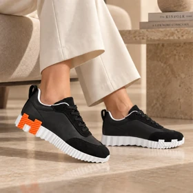 کتانی هرمس مشکی کد 2354 / HERMES SNEAKERS