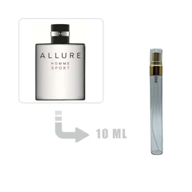 دکانت عطر ادکلن شنل الور هوم اسپرت مردانه 10 میل اصلی Chanel Allure Homme Sport for Men 10ml