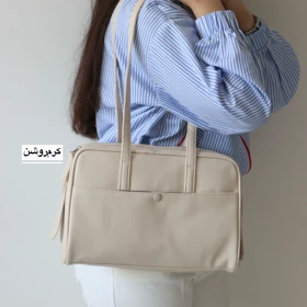کیف زنانه بزرگ مدل بوتیکا (کرم‌روشن)