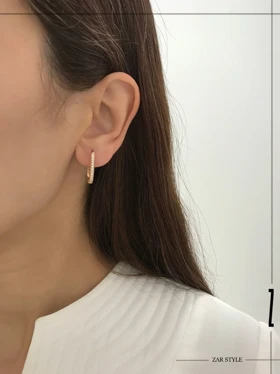 گوشواره مروارید آویز دو قطعه