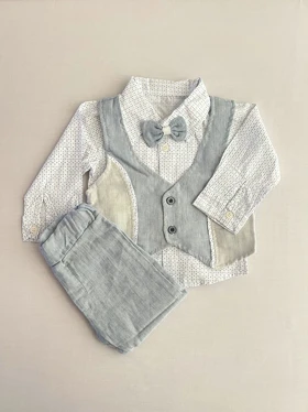 ست چهارتیکه بلوز و شلوار نوزادی ترک 7114