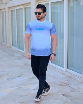 تیشرت مردانه مدل Robina (سفید طوسی)