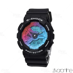 ساعت جی شاک GA2100 مردانه چند موتوره مشکی صفحه هفت رنگ 105849