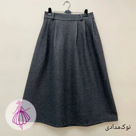 دامن بلند زنانه فوتر پیلدار (نوک مدادی)