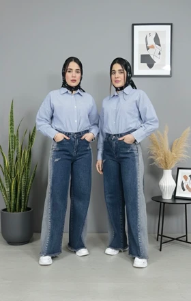 شلوار جین شافل بگ