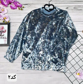 بلوز مخمل فویلی کد 40141