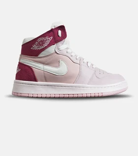 کفش کتانی ساق‌دار زنانه صورتی نایک NIKE jordan 1 مدل 8123