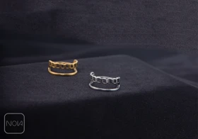 انگشتر استیل طرح و خط