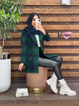 کت چهارخونه شش دکمه