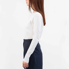 پلیور بافت اسلیم فیت یقه گرد زنانه - 71251351