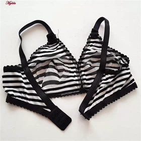 سوتین زنانه ماییلدا مدل پرسی راه راه بدون فنر کد 5046