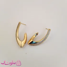 نیم ست زنانه ژوپینگ طلایی نگین‌دار