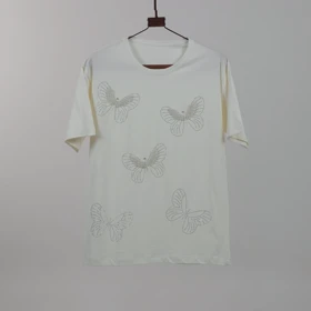 تیشرت پروانه مرواریدی (سفید)
