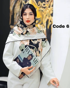 روسری ابریشم توییل دست دوز 3709