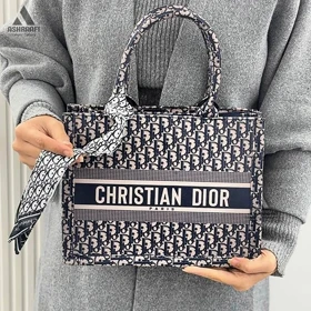 کیف دیور Small Dior Book Tote A02 (خاکی)